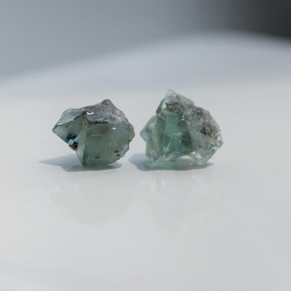 【一点物】 ダイアナマリア産フローライト 14kgfピアス 原石 鉱物 天然石 アクセサリー (No.2270) 2枚目の画像