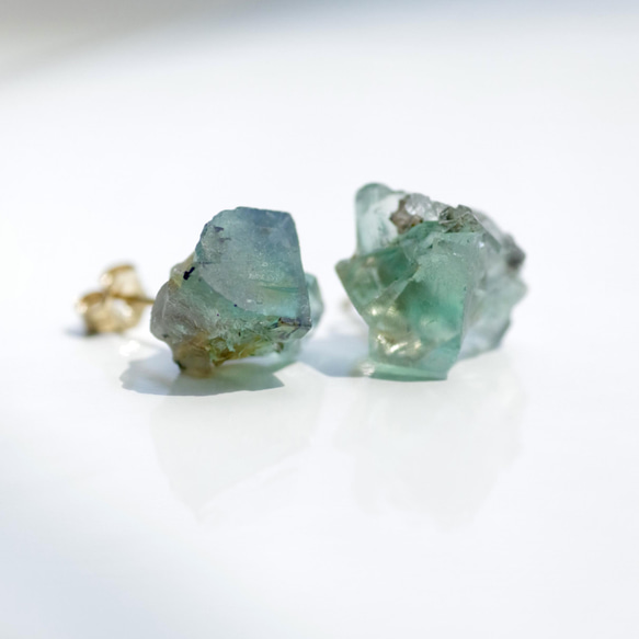 [獨一無二的商品] Diana Maria Fluorite 14kgf Pierce Raw stone Mineral Na 第3張的照片