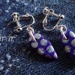 beads earrings ＊ Arrow dot beads 3枚目の画像