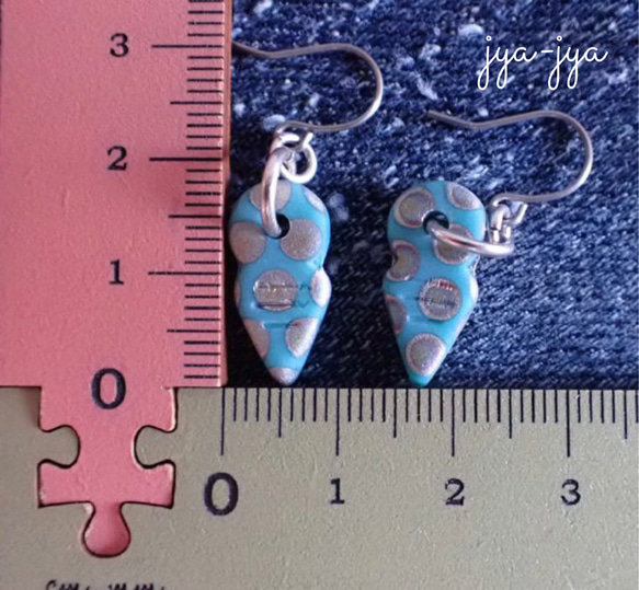 beads earrings ＊ Arrow dot beads 4枚目の画像