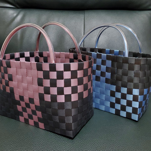 ♡プラカゴ PPバンド ‹ メタリックピンク › かごバッグ