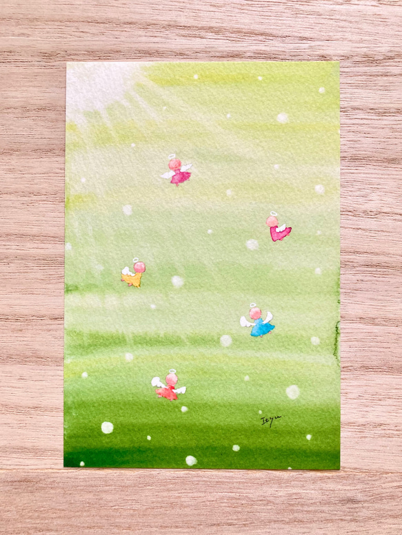 癒しの絵水彩画エンジェル