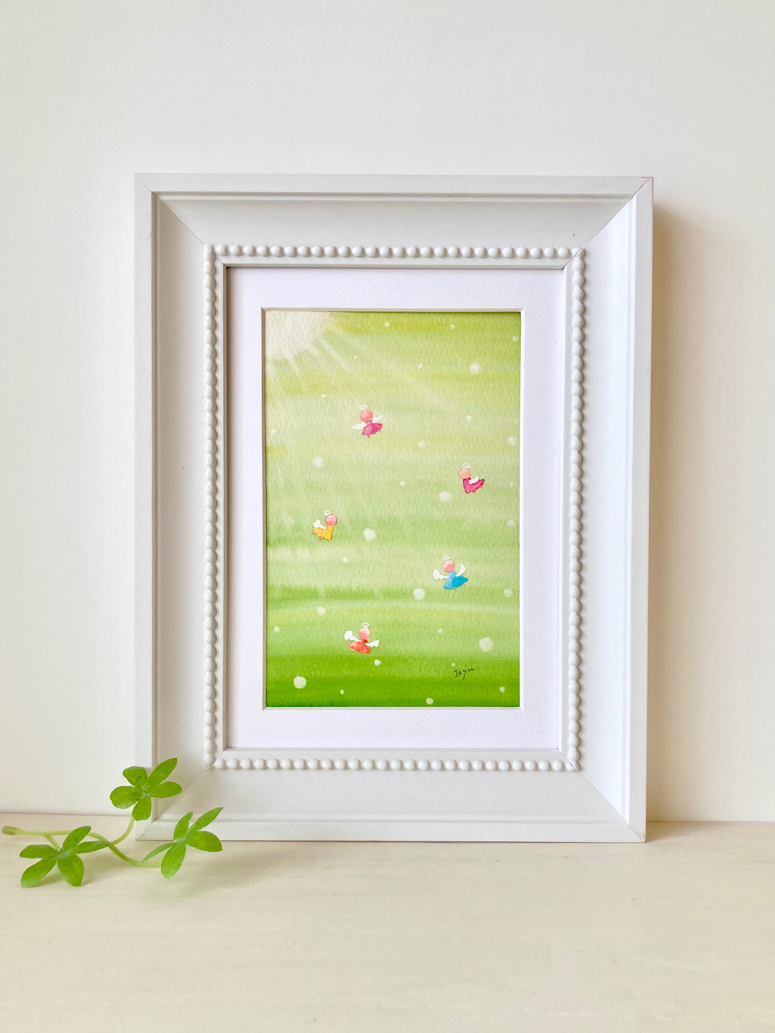 癒しの絵　水彩画 癒しの絵水彩画エンジェル