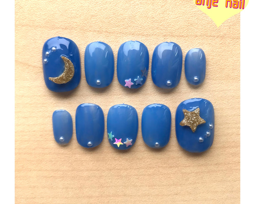 【海月】オーダーネイルチップ 海の海月イメージ☆Summerネイルチップ - メルカリ