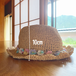 レーヨン糸のキッズ帽子[テラコッタ] 5枚目の画像