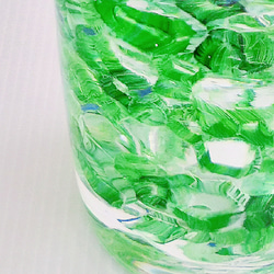 Rock　/　吹きガラス　/　ガラスの花瓶　/　グリーン系　 5枚目の画像