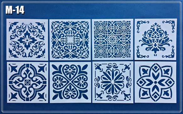 ステンシルシート　藤真様 楽天市場】ステンシルシート 花 ステンシル 小さいサイズ 描画