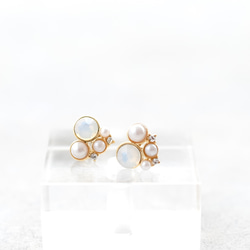 ピアス再入荷！white opal bijoux pierce（イヤリング有） 5枚目の画像