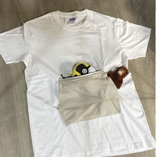 オーダ確定購入用】フクロモモンガどこでもいっしょTシャツ【ホワイト