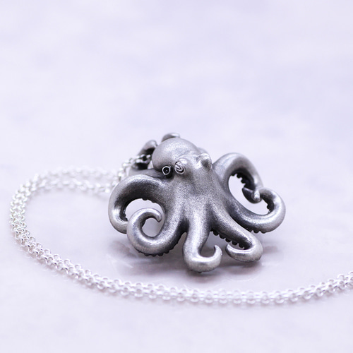 銀章魚吊墜項鍊GINNEZU 的作品14030832｜Creema