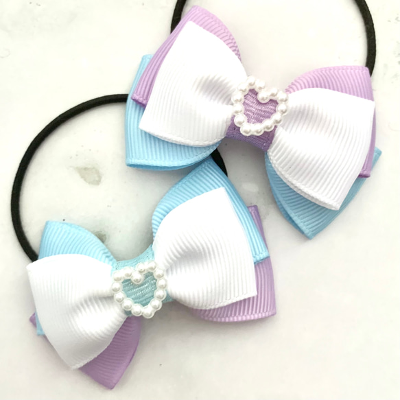 215bパステルパープル キッズ　ヘアゴム　ヘアアクセサリー　ゆめかわ　シズク 215bパステルパープル キッズヘアゴムヘアアクセサリーゆめかわシズク