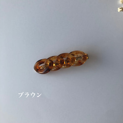 選べるカラー2コセット　プラチェーン　ヘアクリップ　マーブル模様　 2枚目の画像