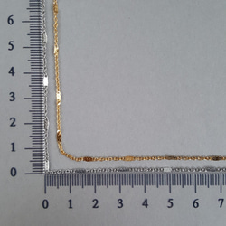 [1m] サージカル ステンレス 約1.7mm 幅 つぶし加工 チェーン 金属アレルギー対応 3枚目の画像