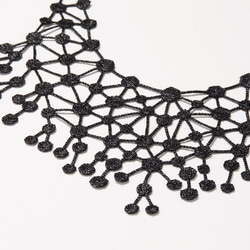 【刺繍 ネックレス】DNAネックレス　フォーマル　ラメ　糸 軽い　洗える　金属アレルギー　ラグジュアリー 3枚目の画像