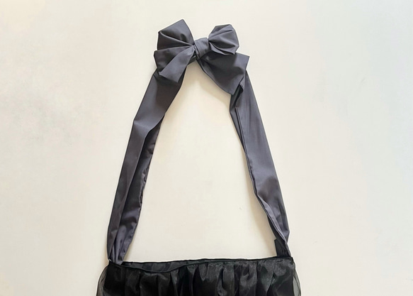 【受注生産】〈3way〉ribbon tote bag （カフェオレ） 13枚目の画像