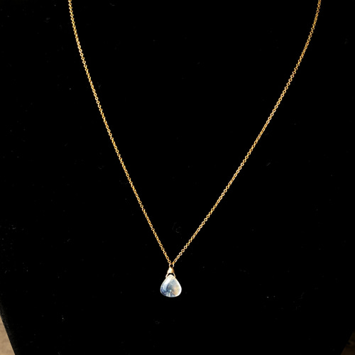 【虹入り】2)宝石質AAAオパールのシンプルネックレス オパールダイヤモンドネックレス OP 2.88ct D 0.10ct Pt900