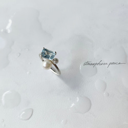 【Pt900】Savon/Day (Blue Topaz): Ring 第2張的照片