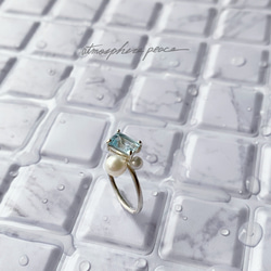 【Pt900】Savon/Day (Blue Topaz): Ring 第3張的照片