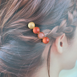 ゼリーみたいなヘアクリップ「いちご」ヘアアクセサリー/ピンク 4枚目の画像