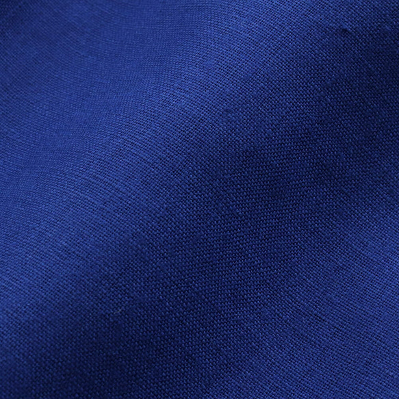 リネン 2way半袖シャツワンピース （ロイヤルブルー）OP04. 8枚目の画像