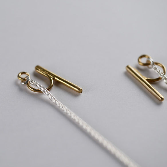 Silver925＆Brass　Back-chain Clip-on-earrings 第5張的照片