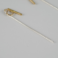 Silver925＆Brass　Back-chain Clip-on-earrings 第3張的照片