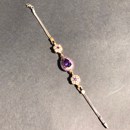 スーパーセール！☽大粒アメジストブレスレット☽ ブレスレット 