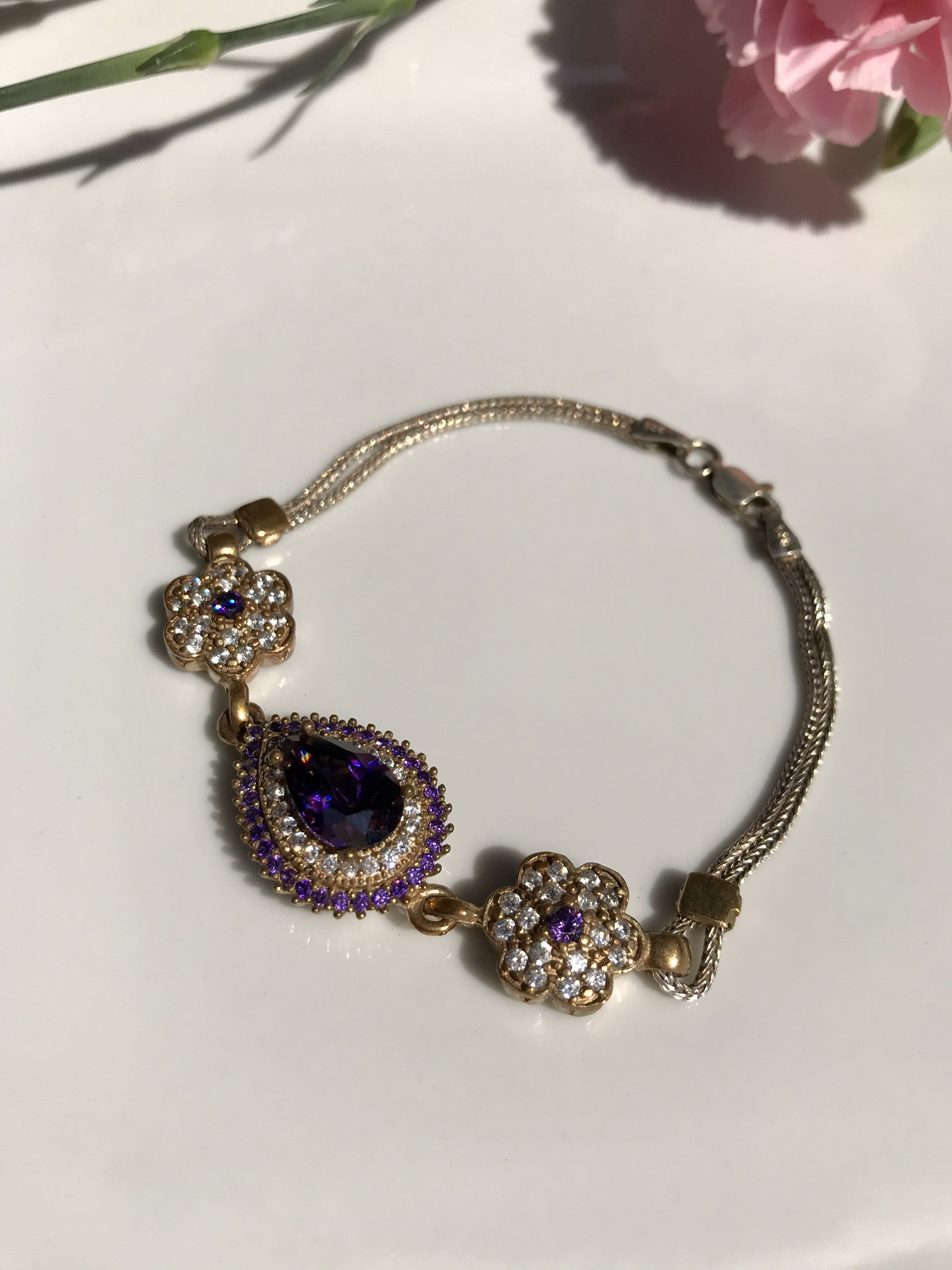 スーパーセール！☽大粒アメジストブレスレット☽