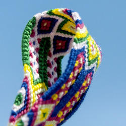 聖誕節禮物 交換禮物 情人節禮物 生日禮物 母親節禮物 哥倫比亞wayuu手工編織 手繩彩色小山 彩色圖騰 南美手繩-幾 第6張的照片