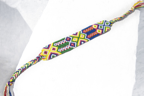 聖誕節禮物 交換禮物 情人節禮物 生日禮物 母親節禮物 哥倫比亞wayuu手工編織 手繩彩色小山 彩色圖騰 南美手繩-幾 第5張的照片