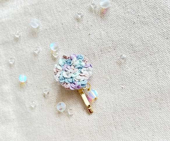 ブルーミングポニーフック【刺繍】 4枚目の画像