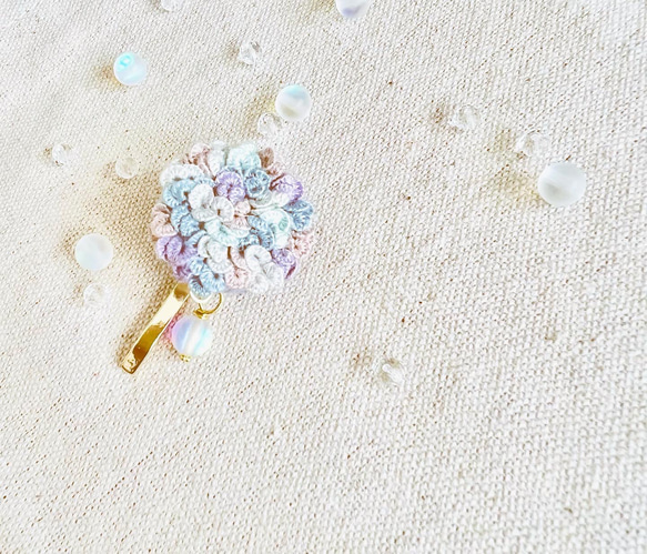 ブルーミングポニーフック【刺繍】 2枚目の画像