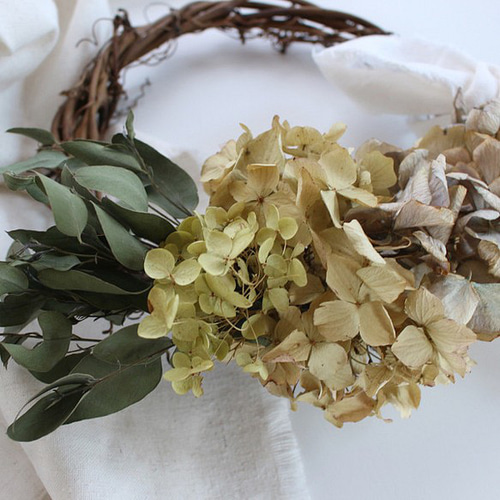 紫陽花ハーフリース * No.1 1点限り 2022 ドライフラワー MIZUIRO  