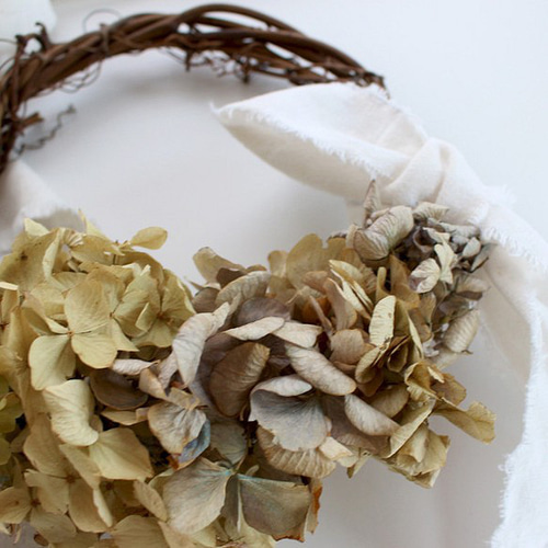 紫陽花ハーフリース * No.1 1点限り 2022 ドライフラワー MIZUIRO  