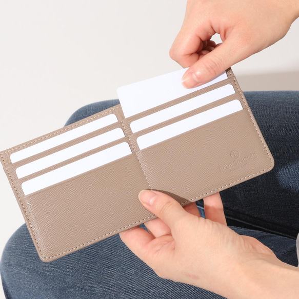 【薄くて軽いスマート財布】レザー極薄長財布 フラグメントケース / SW2 ダークネイビー 2枚目の画像
