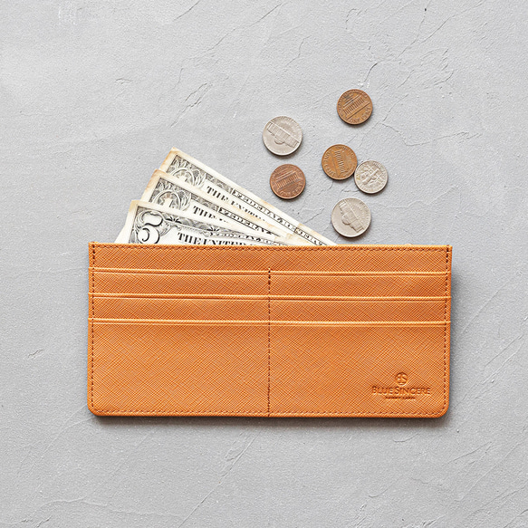 【見せたくなるスマート財布】レザー極薄長財布 フラグメントケース / SW2 レトロキャメル 1枚目の画像