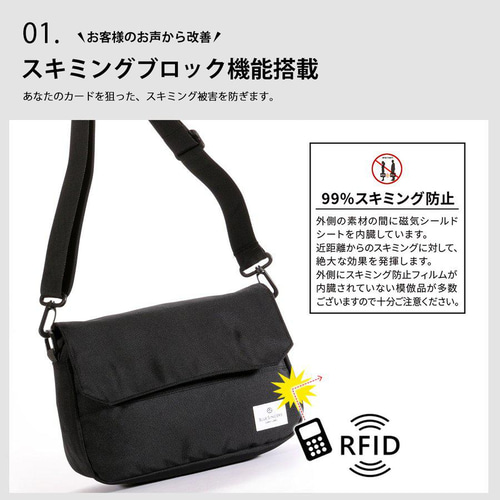 ちょうどいいサイズ感】ショルダーバッグ 肩掛け 軽量撥水 / SHB1