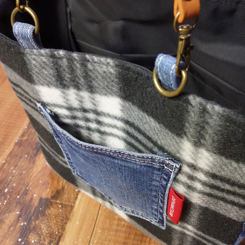 リメイクデニムトートバッグ ハンドメイド デニムトートバッグ