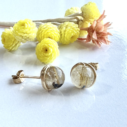 琥珀◆アイオライトサンストーン フープピアス✧14kgf 琥珀様専用◇アイオライトサンストーン フープピアス✧14kgf