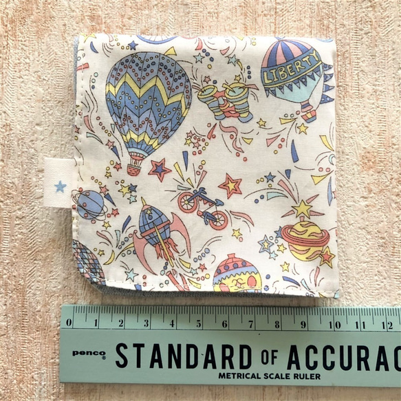 ★再販★LIBERTY＆ダブルガーゼのハンカチ【L 20×20・マノン（ピンク）／ピンク】 4枚目の画像