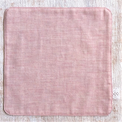 ★再販★LIBERTY＆ダブルガーゼのハンカチ【L 20×20・マノン（ピンク）／ピンク】 3枚目の画像