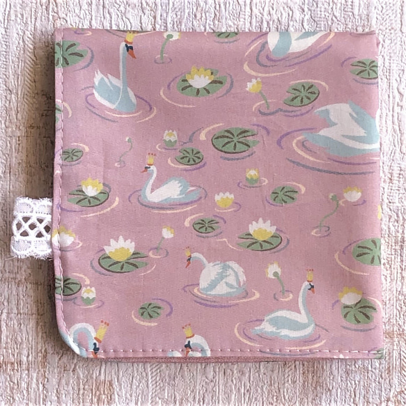 ★再販★LIBERTY＆ダブルガーゼのハンカチ【L 20×20・マノン（ピンク）／ピンク】 1枚目の画像