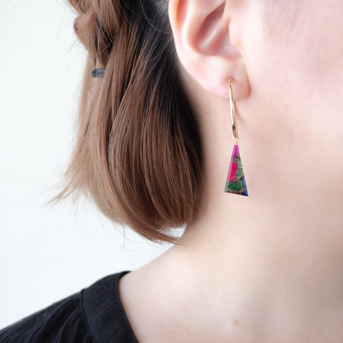 K14gf ギャラクシートライアングル 4wayフープピアス ピアス