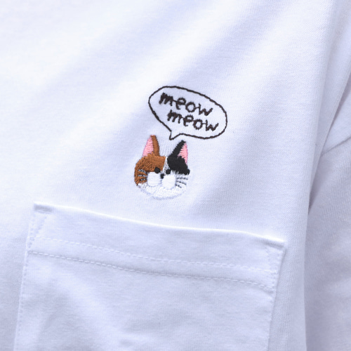 SALE】選べる猫27種！ワンポイントねこ刺繍Tシャツ 名入れ可