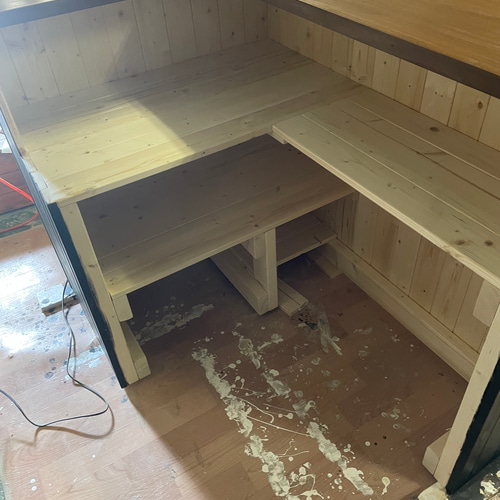 L型】カウンター 2分割 レジ 幅90✖︎高さ85✖︎奥行き40センチ✖︎2