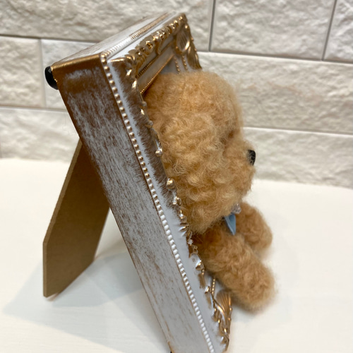 ゆきみさま専用 羊毛フェルト 額飾り 額縁の羊毛フェルトプードルちゃん 羊毛フェルト LuLuCoCo 通販