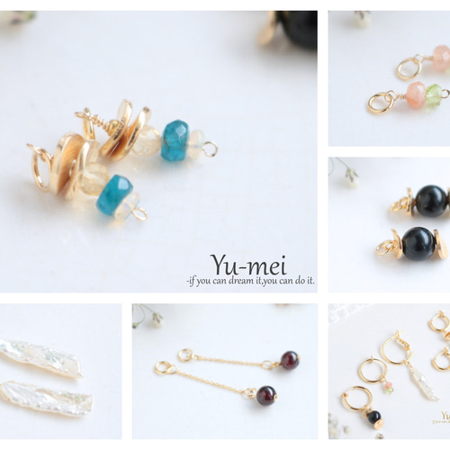 ayami フープピアスとチャームのセット ぷっくりハートチャーム silver925 フープピアス ピアス（フープ