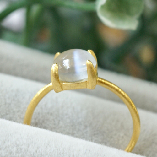 6月誕生石 ムーンストーンキャッツアイ 7号〜フリーサイズリング