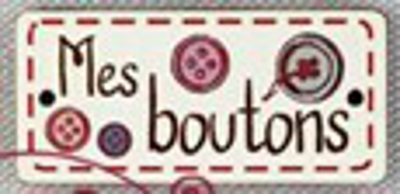 『木製ボタン　アトリエ ボヌール ドゥ ジュール【 Mes boutons(私のボタン】②』～２個セット～ 1枚目の画像