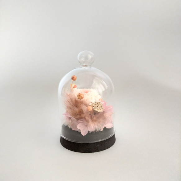ナチュラリーなガラスドームフラワー❁【10】ガラスドーム　ボトルフラワー　ギフト　お供花　ペット供養　仏花　 5枚目の画像